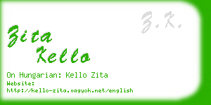 zita kello business card